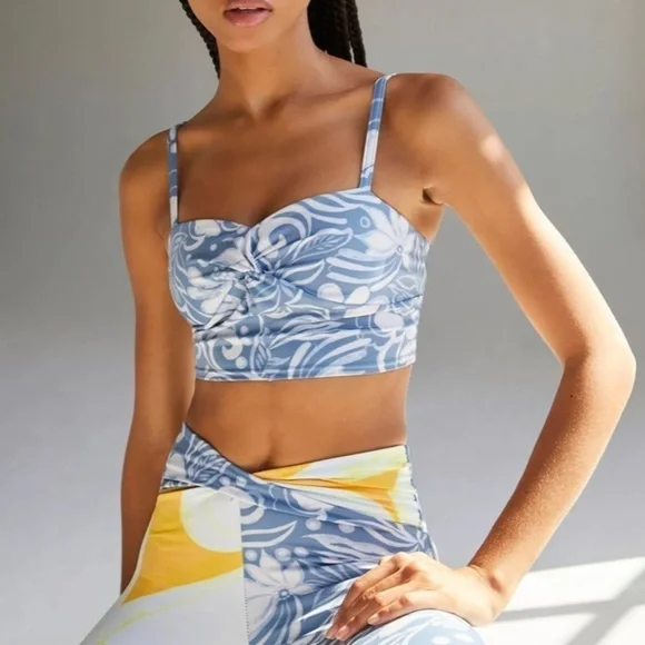 NWT Free People Movement Double Take Printed Crop Tank - Picture 2 of 9